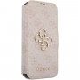 Guess 4G Metal Logo flipové puzdro pre iPhone 13 Pro Max - ružové