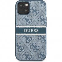Guess 4G Printed Stripe kryt pre iPhone 13 - modrý