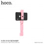 HOCO bezdrôtová selfie tyč s doplnkovým svetlom pre Apple iPhone – max 72 cm – ružová
