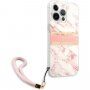 Guess Marble Stripe kryt pre iPhone 13 Pro Max - ružový