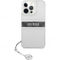 Guess 4G Grey Stripe kryt pre iPhone 13 Pro Max - sivý