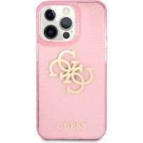 Guess Big 4G Full Glitter kryt pre iPhone 13 Pro Max - ružový