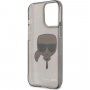 Karl Lagerfeld Full Glitter Karl Head kryt pre iPhone 13 Pro Max - čierny