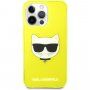 Karl Lagerfeld Choupette Head kryt pre iPhone 13 Pro Max - neónovo žltý