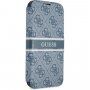 Guess 4G Printed Stripe flipové puzdro pre iPhone 13 mini - modré