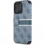 Guess 4G Printed Stripe flipové puzdro pre iPhone 13 Pro - modré