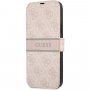 Guess 4G Printed Stripe flipové puzdro pre iPhone 13 Pro - ružové