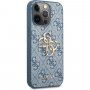 Guess 4G Metal Logo kryt pre iPhone 13 Pro Max - modrý