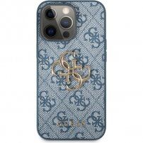 Guess 4G Metal Logo kryt pre iPhone 13 Pro Max - modrý