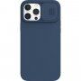 Nillkin CamShield Silky Magnetic silikónový kryt pre iPhone 13 Pro Max - modrý