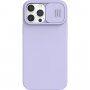 Nillkin CamShield Silky Magnetic silikónový kryt pre iPhone 13 Pro Max - fialový
