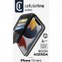 Cellularline Book Agenda 2 flipové puzdro pre iPhone 13 mini - čierne