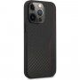 AMG Carbon Effect kryt s textúrou karbónových vlákien pre iPhone 13 Pro Max - čierny