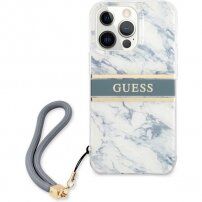 Guess Marble Stripe kryt pre iPhone 13 Pro Max - modrý