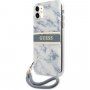 Guess Marble Stripe kryt pre iPhone 11 - modrý