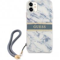 Guess Marble Stripe kryt pre iPhone 11 - modrý