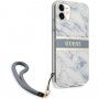 Guess Marble Stripe kryt pre iPhone 11 - modrý