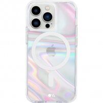 Case Mate Soap Bubble holografický kryt s MagSafe pre iPhone 13 Pro - číry
