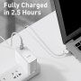 Baseus nabíjací magnetický kábel s konektorom MagSafe 2 (tvar T) / USB-C pre MacBook – 2 m - biely