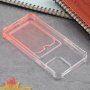 Dvojfarebný transparentný kryt s kapsou na kartu pre iPhone 13 Pro - oranžový