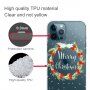 Transparentný kryt z mäkkého plastu pre iPhone 13 mini - vianočný veniec