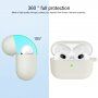 Silikónový obal s karabínou pre AirPods 3 - béžový