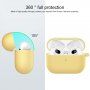 Silikónový obal s karabínou pre AirPods 3 - žltý