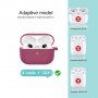 Silikónový obal s karabínou pre AirPods 3 - vínový