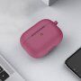 Silikónový obal s karabínou pre AirPods 3 - vínový