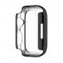 Pokovené ochranné puzdro s tvrdeným sklom pre Apple Watch 41 mm - čierne