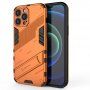 Odolný ochranný kryt so stojančekom pre iPhone 13 Pro Max - oranžový