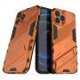 Odolný ochranný kryt so stojančekom pre iPhone 13 Pro Max - oranžový