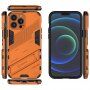 Odolný ochranný kryt so stojančekom pre iPhone 13 Pro Max - oranžový
