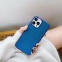 Ochranný mrazivo trblietavý kryt pre iPhone 12 Pro Max - modrý