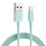 Joyroom opletený dátový a nabíjací kábel USB-A / Lightning pre iPhone / iPad / iPod / AirPods - 2 m - zelený