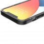 Ochranný transparentný kryt so vzorom krížikov pre iPhone 13 mini - čierny