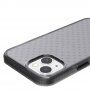 Ochranný transparentný kryt so vzorom krížikov pre iPhone 13 mini - čierny