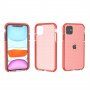 Ochranný transparentný kryt so vzorom krížikov pre iPhone 11 - oranžový