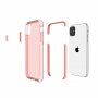 Ochranný transparentný kryt so vzorom krížikov pre iPhone 11 - oranžový