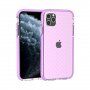 Ochranný transparentný kryt so vzorom krížikov pre iPhone 11 Pro Max - fialový