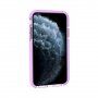 Ochranný transparentný kryt so vzorom krížikov pre iPhone 11 Pro Max - fialový