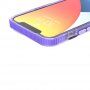 Ochranný transparentný kryt so vzorom krížikov pre iPhone 13 Pro - fialový