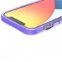 Ochranný transparentný kryt so vzorom krížikov pre iPhone 13 mini - fialový