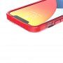 Ochranný transparentný kryt so vzorom krížikov pre iPhone 13 Pro Max - červený