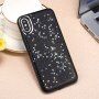 Ochranný mäkký kryt s hviezdičkami pre iPhone X / XS - čierny