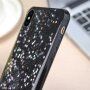 Ochranný mäkký kryt s hviezdičkami pre iPhone X / XS - čierny