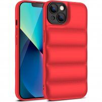 Ochranný kryt s vankúšikmi pre iPhone 13 - červený