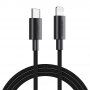 JOYROOM opletený dátový a nabíjací kábel PD 20W USB-C / Lightning pre iPhone / iPad / iPod / AirPods - 2 m - čierny