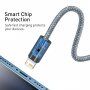 Baseus opletený rýchlonabíjací a dátový kábel 2,4 A USB-A / Lightning pre iPhone / iPad / iPod / AirPods - 2 m - tmavosivý