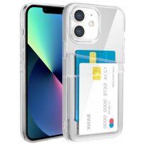 Transparentný kryt s kapsou na karty pre iPhone 11 - číry